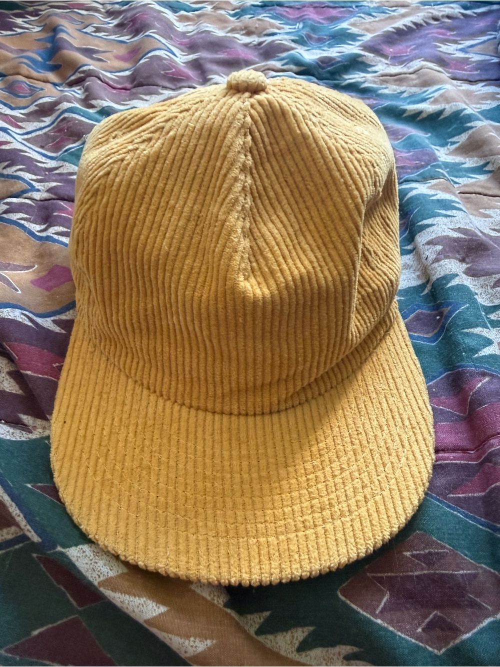 Weld Mustard Corduroy Baseball Cap - Yellow